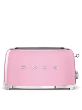SMEG 4-SLICE TOASTER IN PASTEL PINK - BRAND NEW IN BOX (BOX IS DISTRESSED)